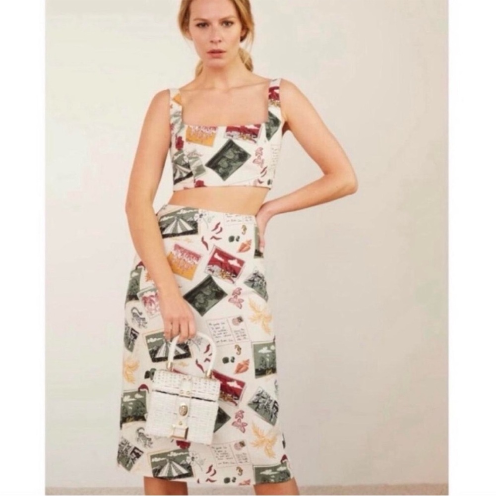 Reformation Primo Vacaciones Two Piece Linen Set - Picture 2 of 12